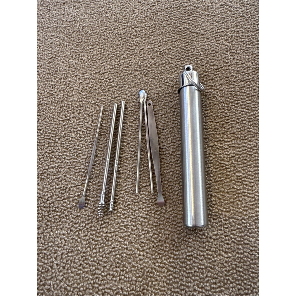 6 Piece Silver Stainless Steel Ear Cleaning Kit Effectively Remove Earwax (TD)